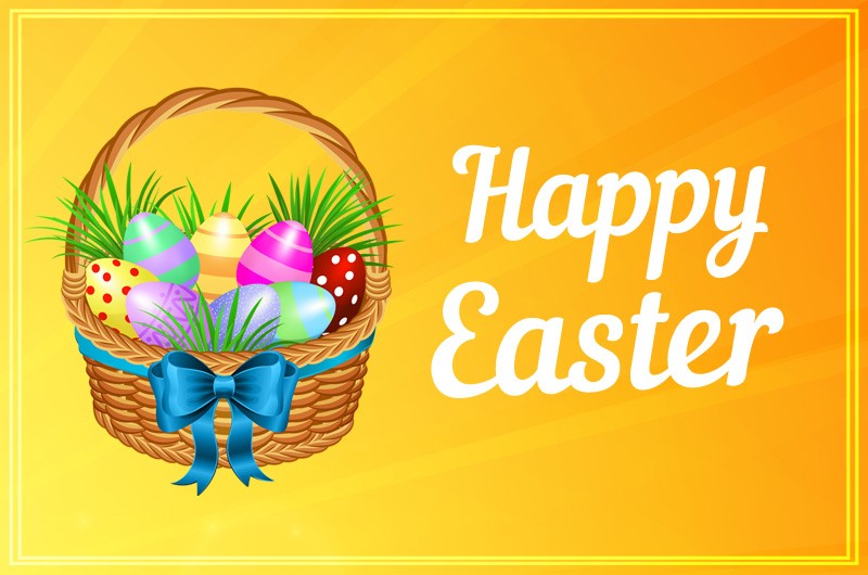 Happy Easter Picture with colorful background