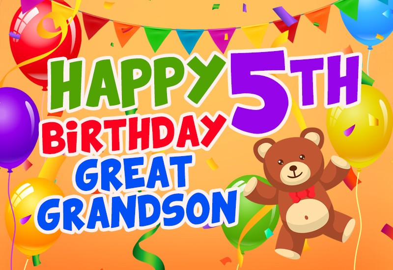 Happy 5th Birthday Great Grandson image