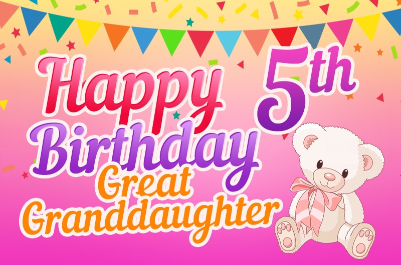 Happy 5th Birthday Great Granddaughter image