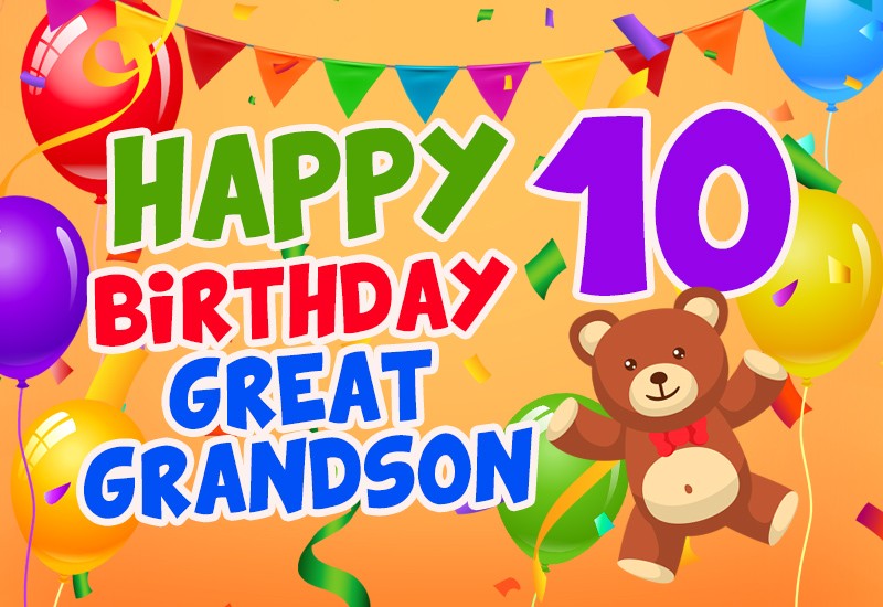 Happy 10th Birthday Great Grandson Image