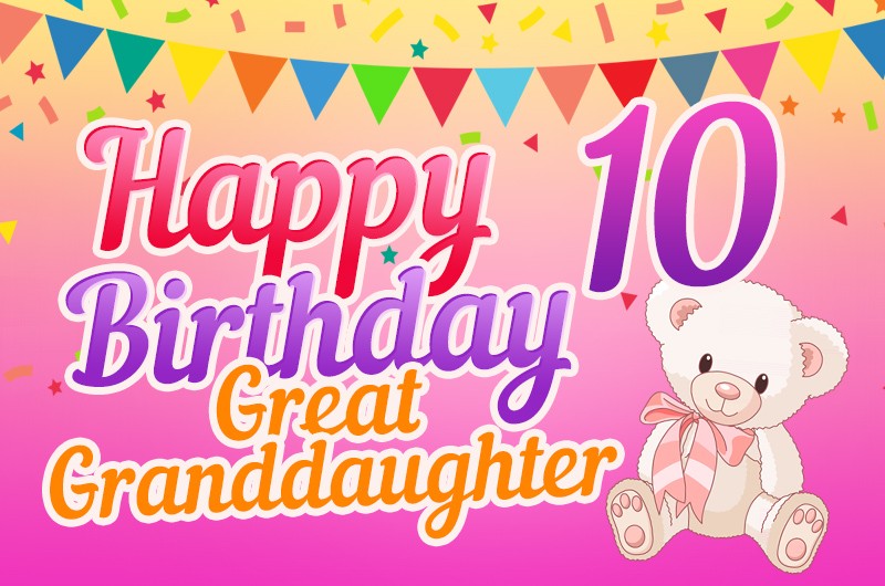 Happy 10th Birthday Great Grandaughter Image