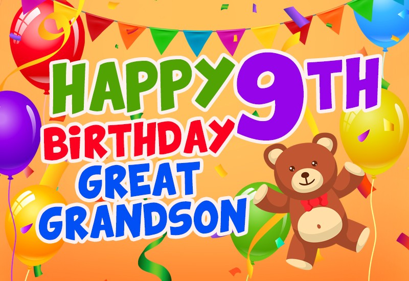 Happy 9th Birthday Great Grandson Image