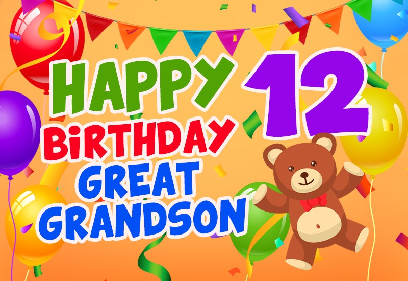 Happy 12th Birthday Great Grandson Image