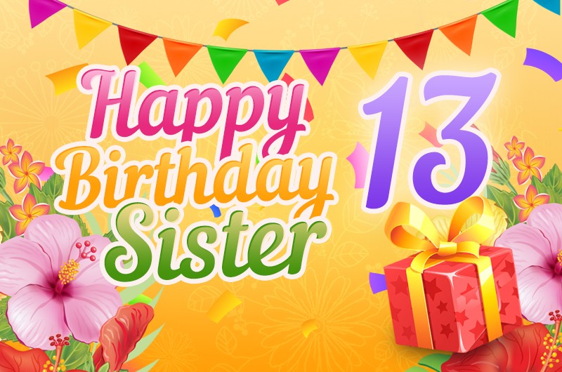 Happy 13th Birthday Sister Image