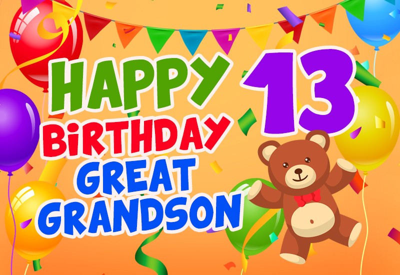 Happy 13th Birthday Great Grandson Image