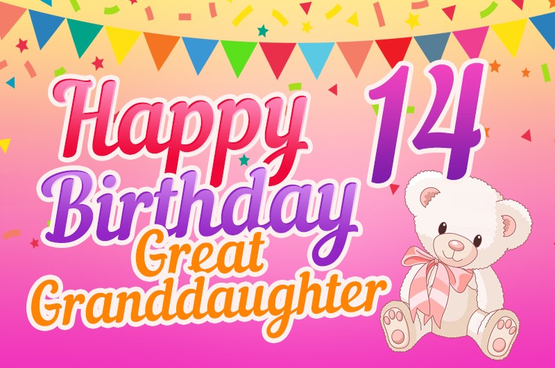 Happy 14th Birthday Great Grandaughter Image