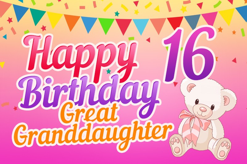 Happy 16th Birthday Great Grandaughter Image