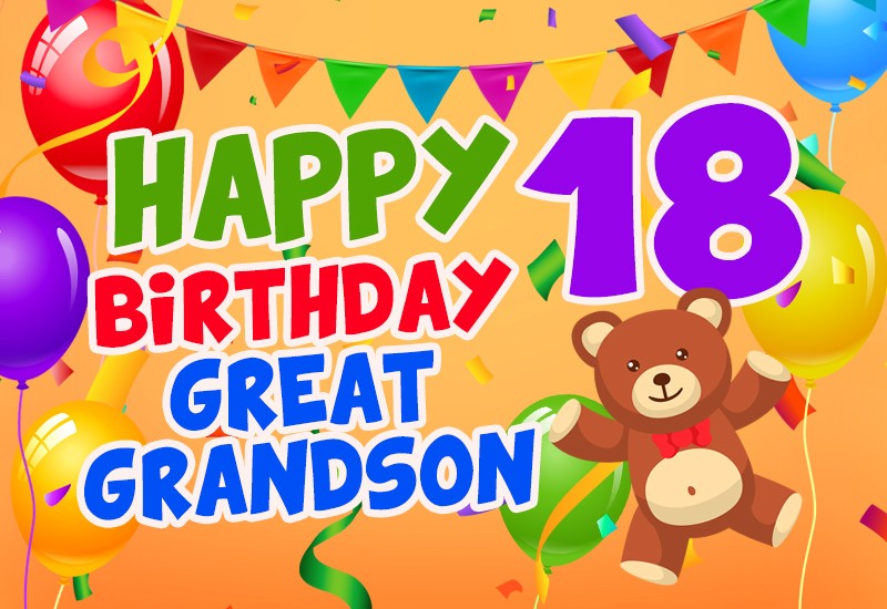 Happy 18th Birthday Great Grandson Image