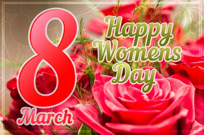 Happy Women's Day, March 8 Beautiful Greeting Card