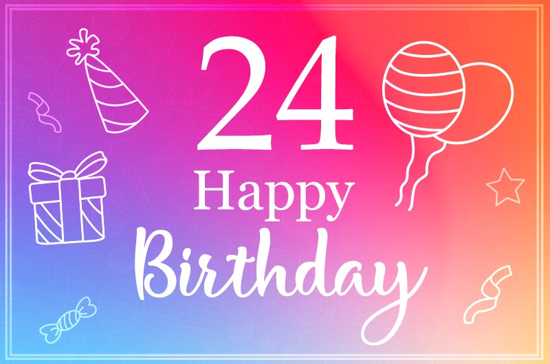 Happy 24th Birthday Stylish Birthday Card