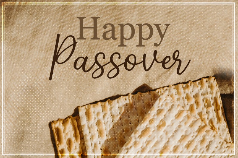 Happy Passover greeting card