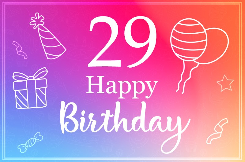 Happy 29th Birthday Elegant Birthday Card