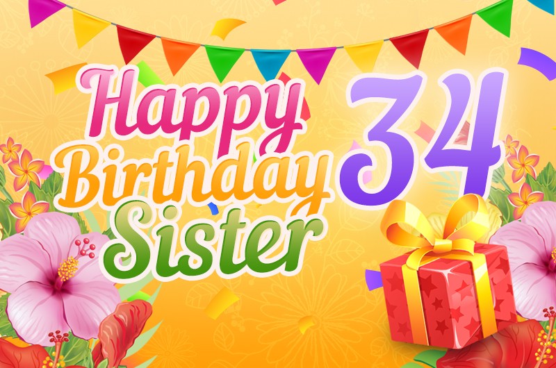 Happy 34th Birthday Sister Image