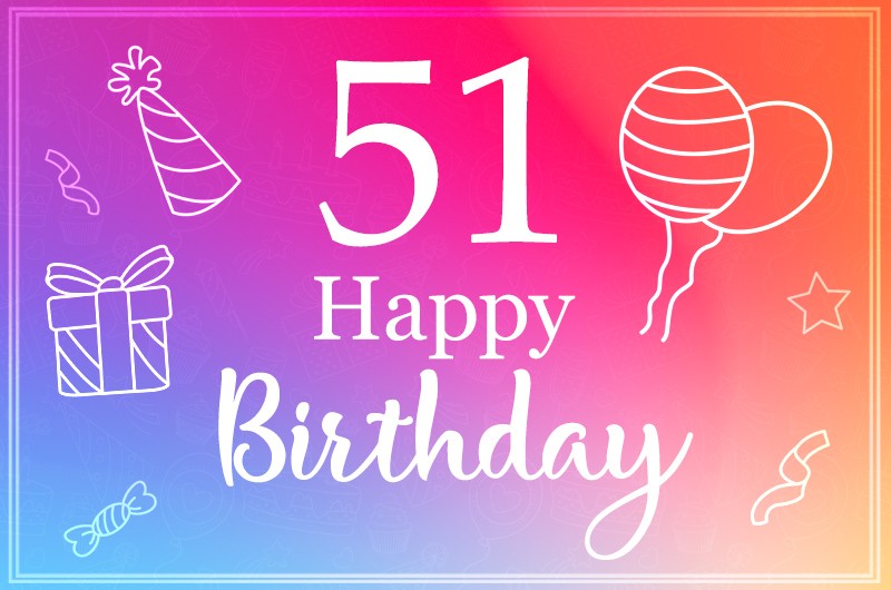 51 Years Happy Birthday Image