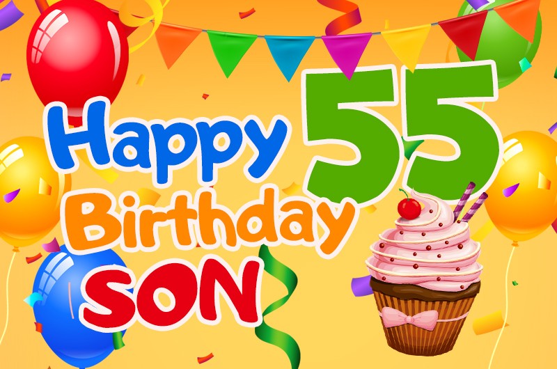 Happy 55th Birthday Son Image