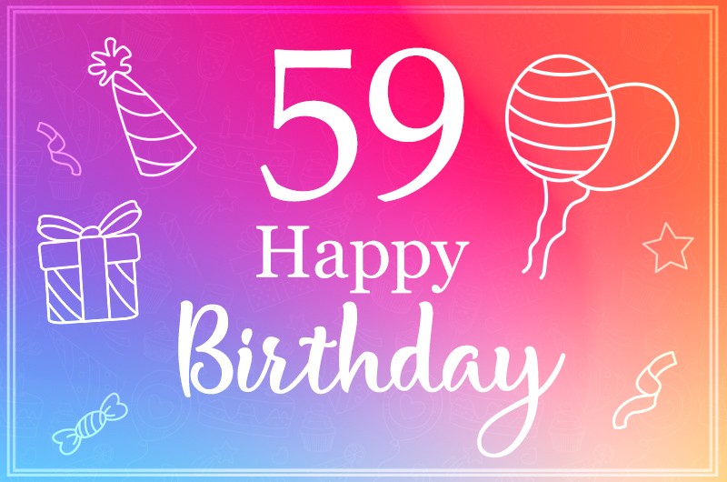 Beautiful Happy Birthday image for a 59 years old