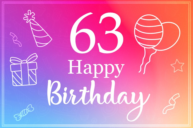 Beautiful Happy Birthday image for a 63 years old