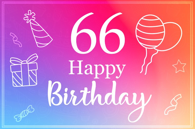 Beautiful Happy Birthday image for a 66 years old