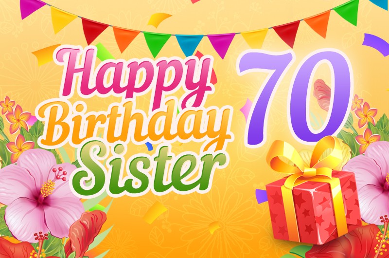 Happy 70th Birthday Sister Image