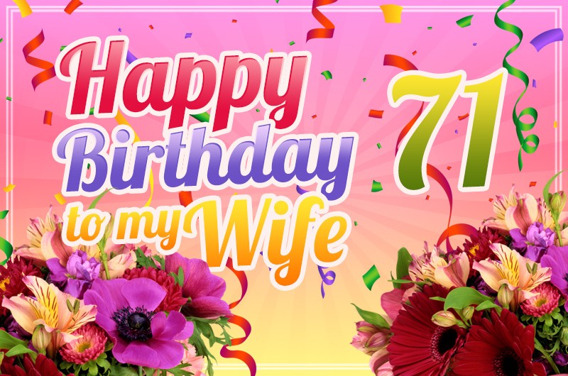 Happy 71st Birthday Wife Image