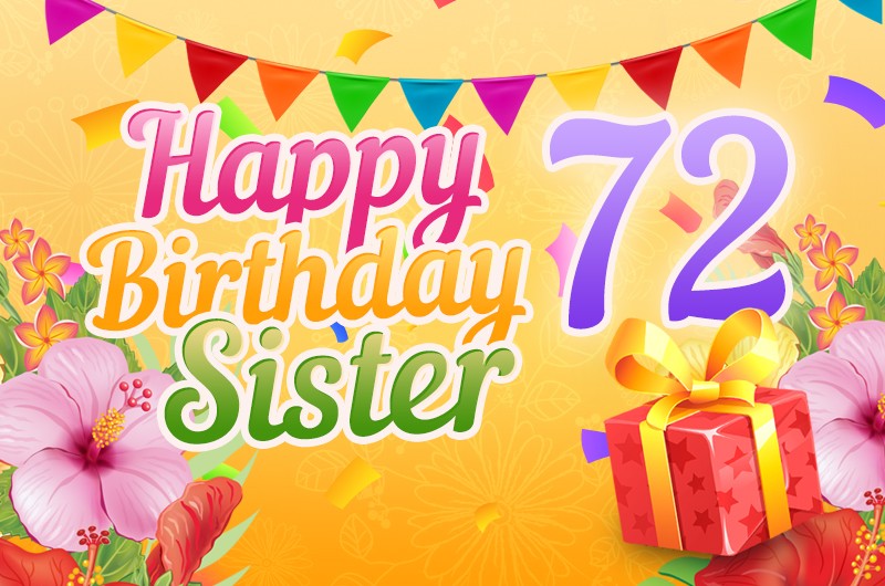 Happy 72nd Birthday Sister Image