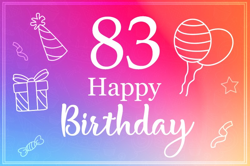 Beautiful Happy Birthday image for a 83 years old