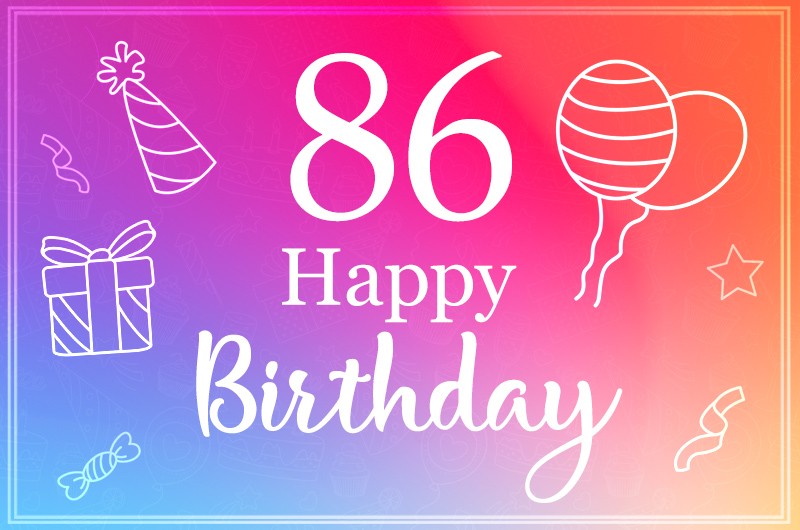 Beautiful Happy Birthday image for a 86 years old