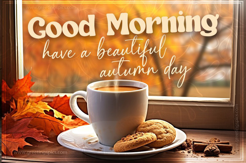 Good Morning Have a Beautiful Autumn Day Image