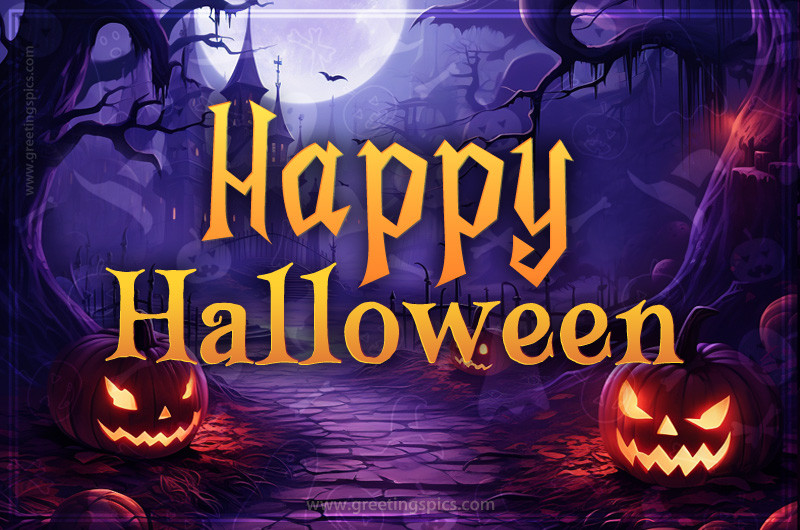 Happy Halloween Image with creepy background