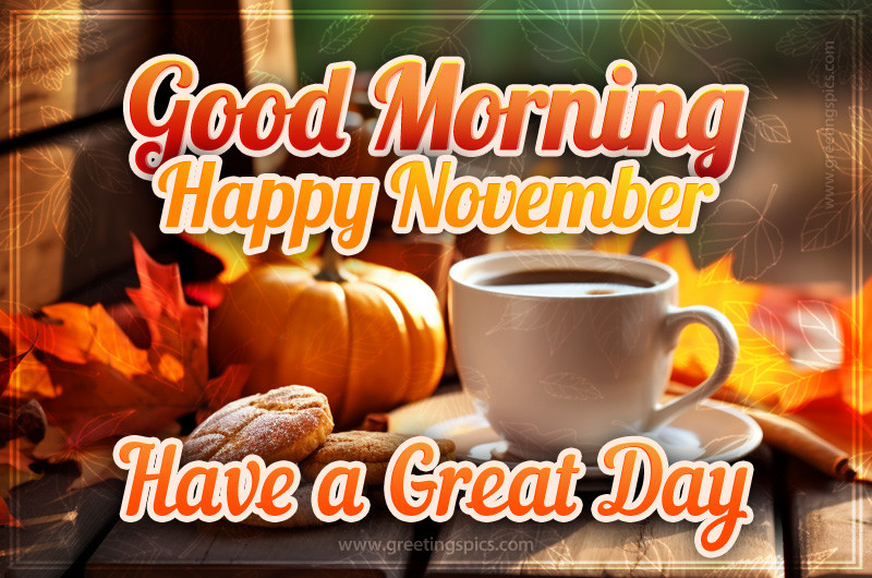 Good Morning Happy November Have a Great Day