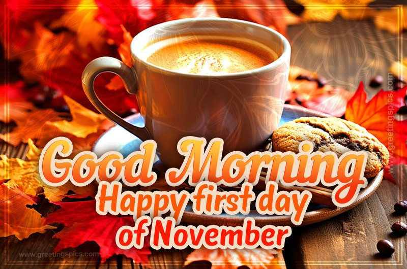 Good Morning Happy first day of November Image