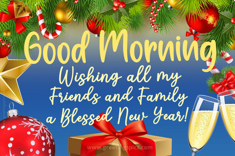 Good Morning wishing all my Friends and Family a Blessed New Year