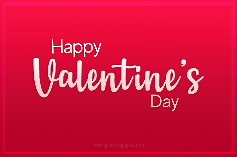 Happy Valentine's Day beautiful card with red background