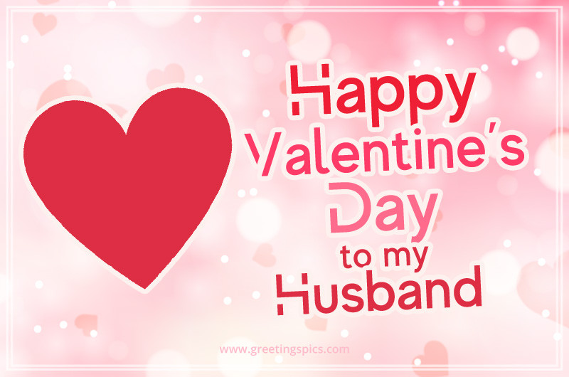 Happy Valentine's Day Husband Image with big red heart