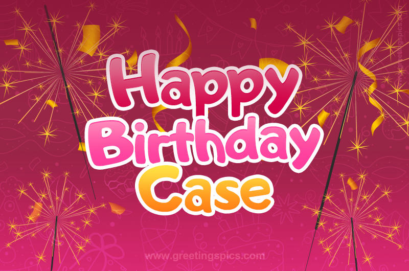 Happy Birthday Case Image with sparklers