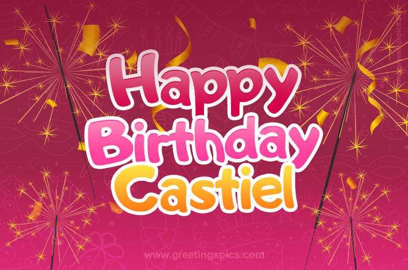 Happy Birthday Castiel Image with sparklers