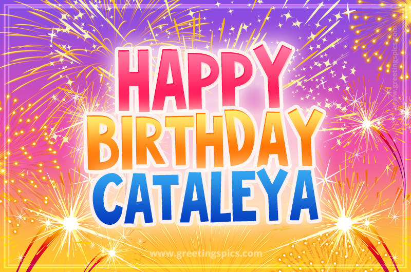 Happy Birthday Cataleya Picture with fireworks