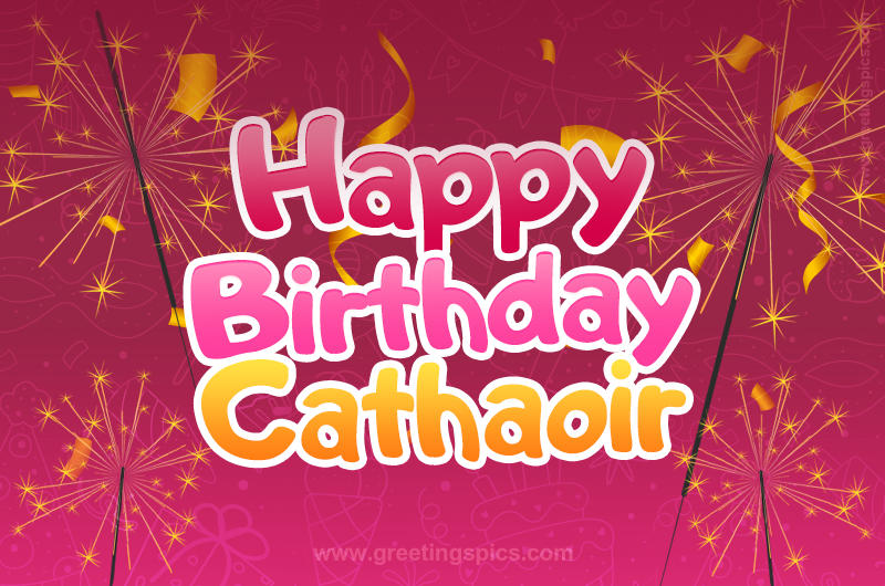 Happy Birthday Cathaoir Image with sparklers