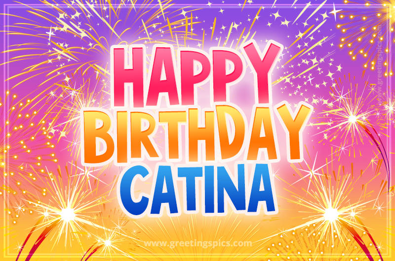 Happy Birthday Catina Picture with fireworks