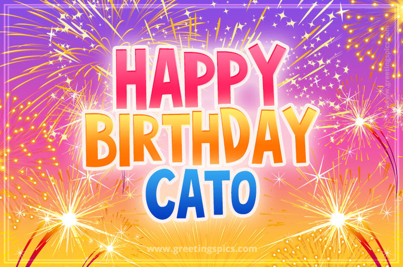 Happy Birthday Cato Picture with fireworks