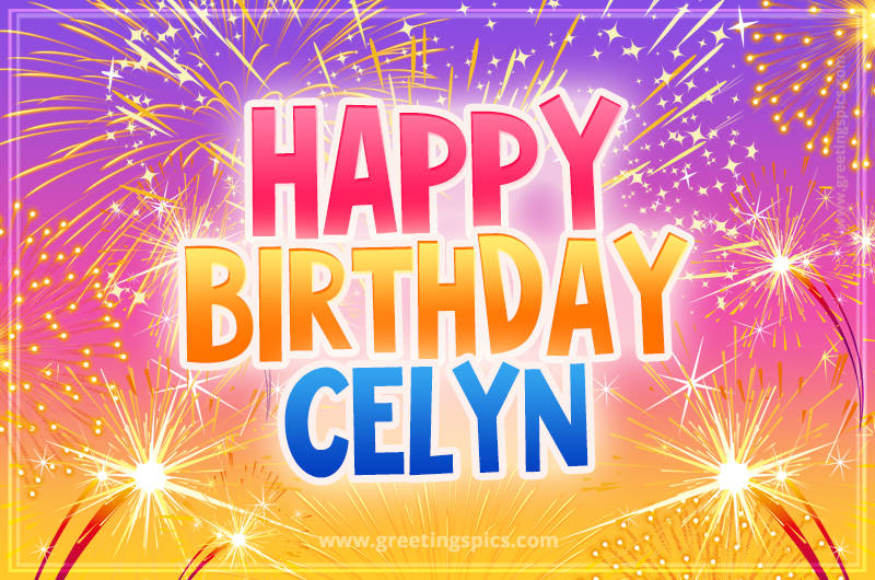 Happy Birthday Celyn Picture with fireworks