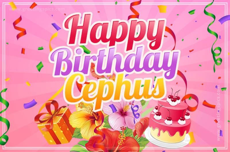 Beautiful Birthday Card for Cephus with pink background