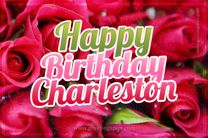 Happy Birthday Charleston beautiful Image with red roses