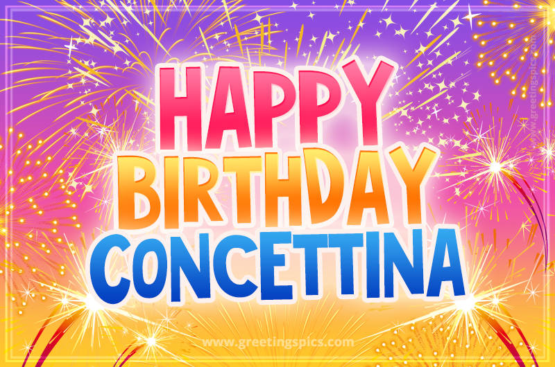 Happy Birthday Concettina Picture with fireworks