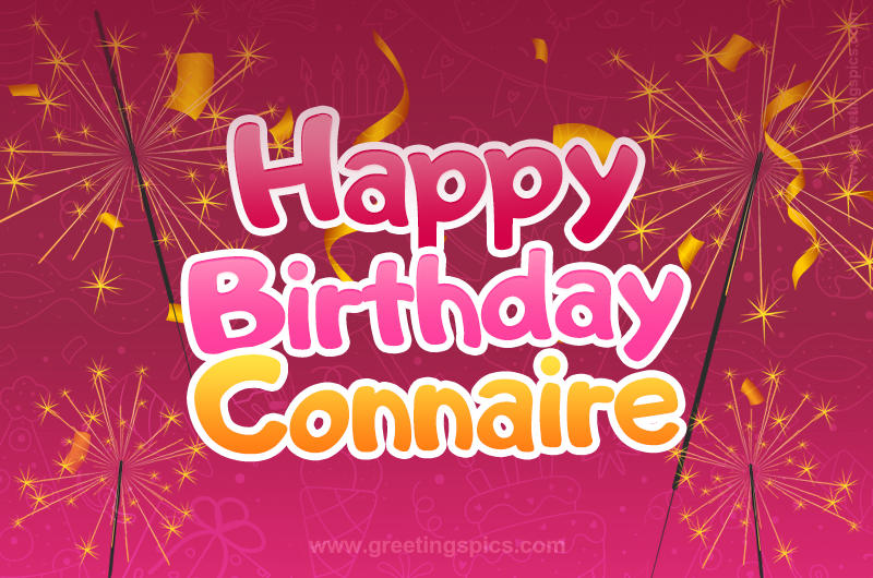 Happy Birthday Connaire Image with sparklers