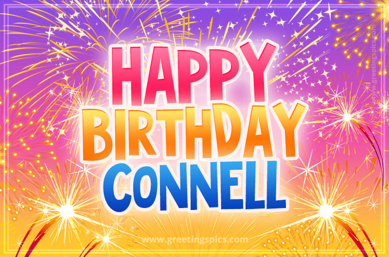 Happy Birthday Connell Picture with fireworks