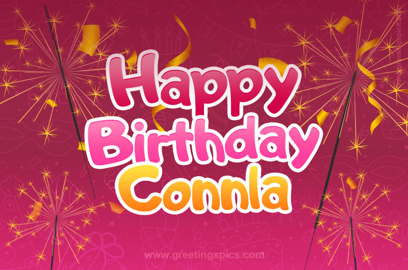 Happy Birthday Connla Image with sparklers