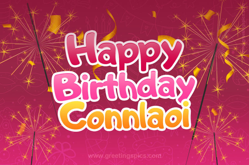 Happy Birthday Connlaoi Image with sparklers