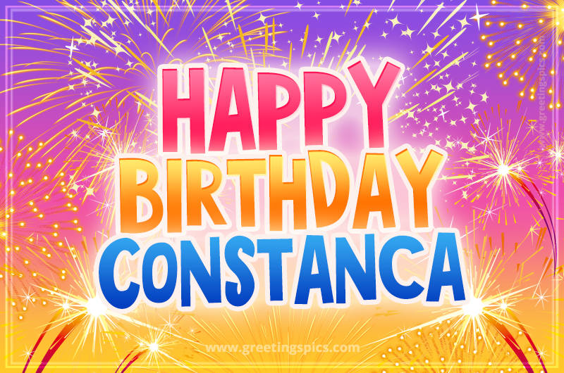 Happy Birthday Constanca Picture with fireworks