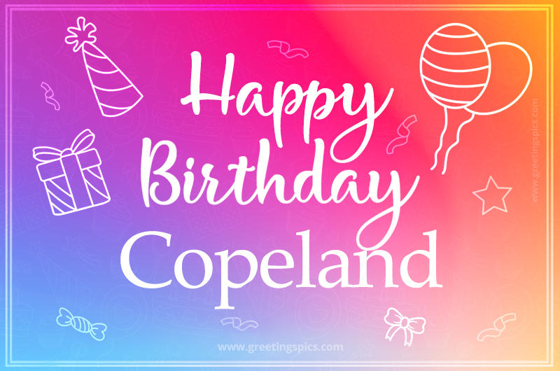 Colorful Happy Birthday Card For Copeland